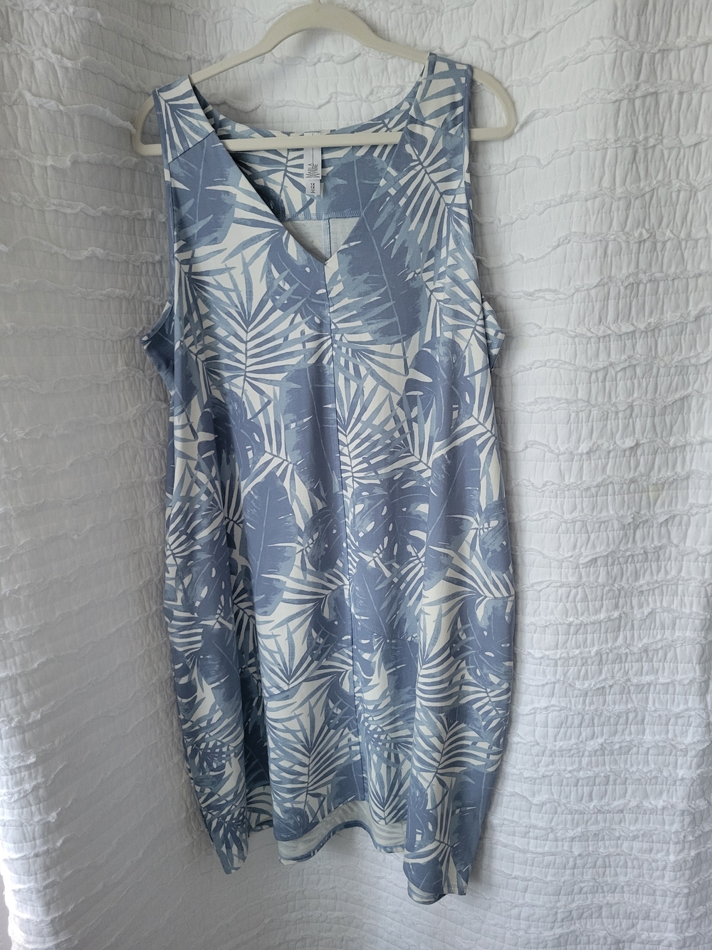 Wynne Layers Sleeveless High-Low Lantern Style Palm Print Dress